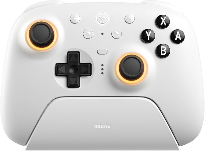 8BitDo Ultimate 2 Wireless White TMR ohjain Switch/PC