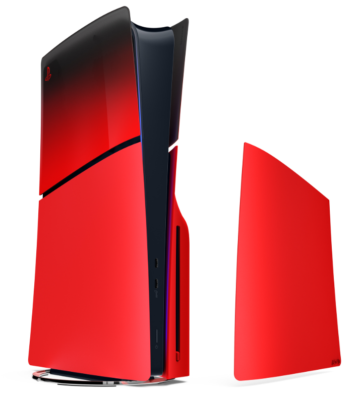 PS5 Slim Vaihtokuori Techno Red