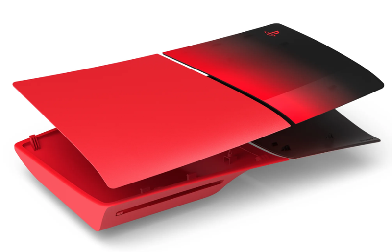 PS5 Slim Vaihtokuori Techno Red
