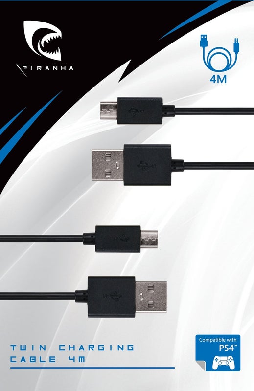 Piranha Twin Charging Cable 4M PS4/Xbox One